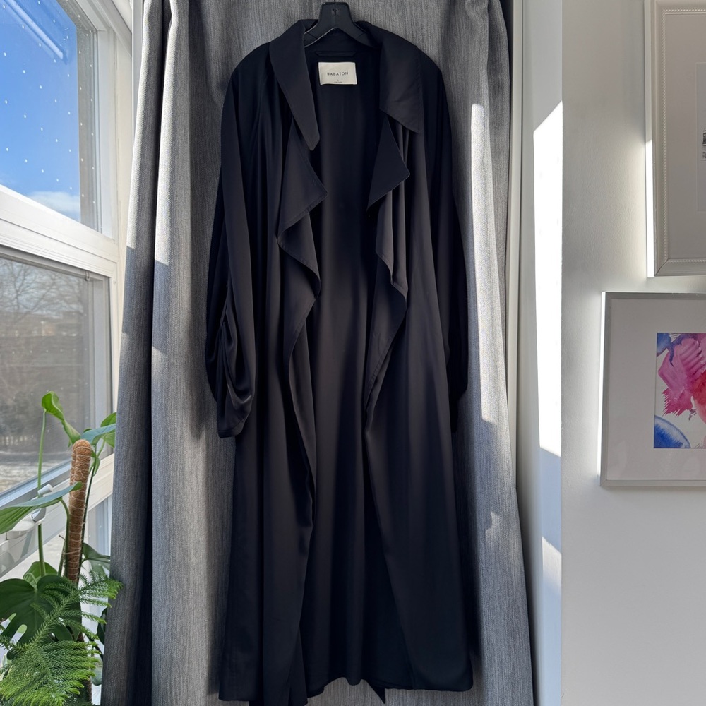Babaton Lightweight, Belted, Black Trenchcoat